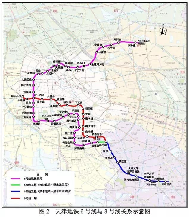 天津地铁8号线最新线路图