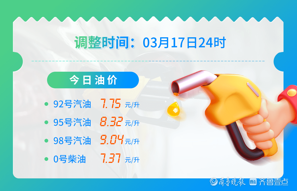 3月17日油价调整最新消息