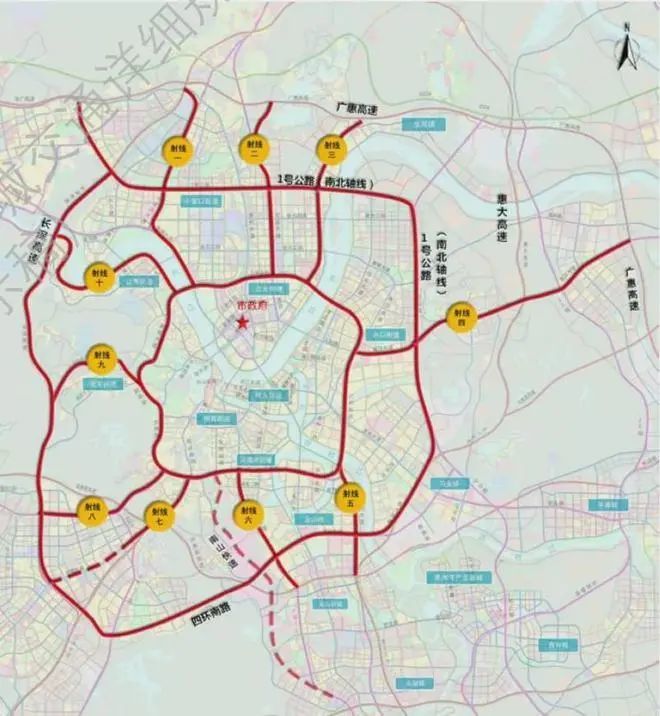 惠州四环路最新规划图