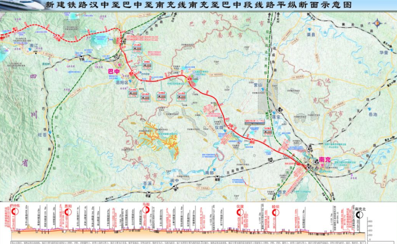 汉巴南铁路最新路线图