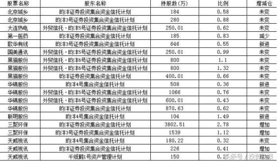 王亚伟最新仓位一览表