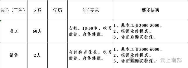 南伞最新招聘启事